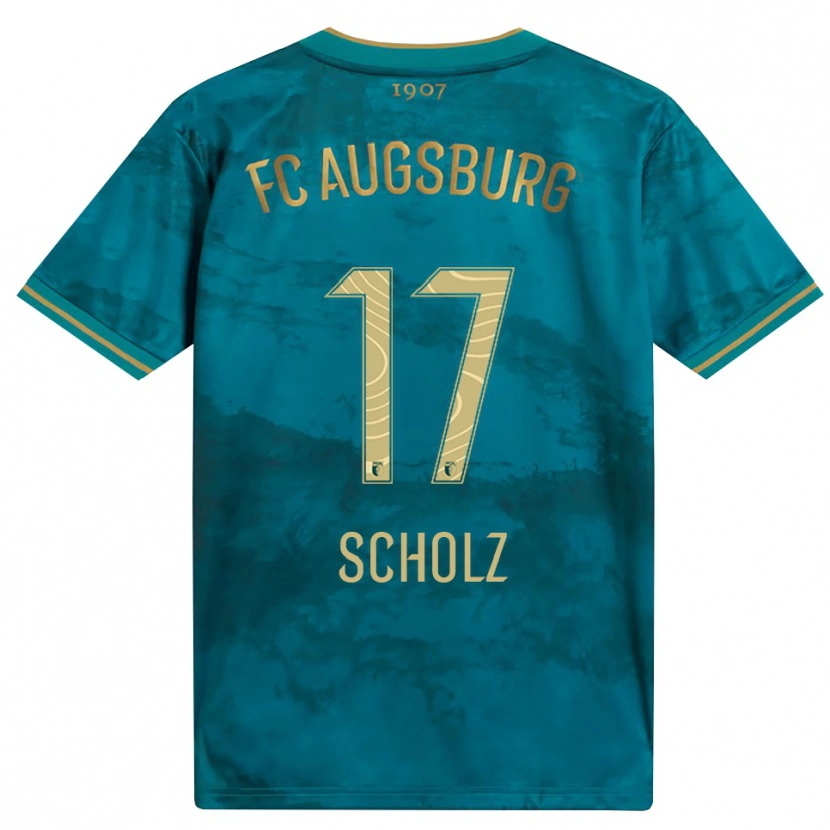 Danxen Kinderen Jerome Scholz #17 Groen Bruin Uitshirt Uittenue 2026/27 T-Shirt België