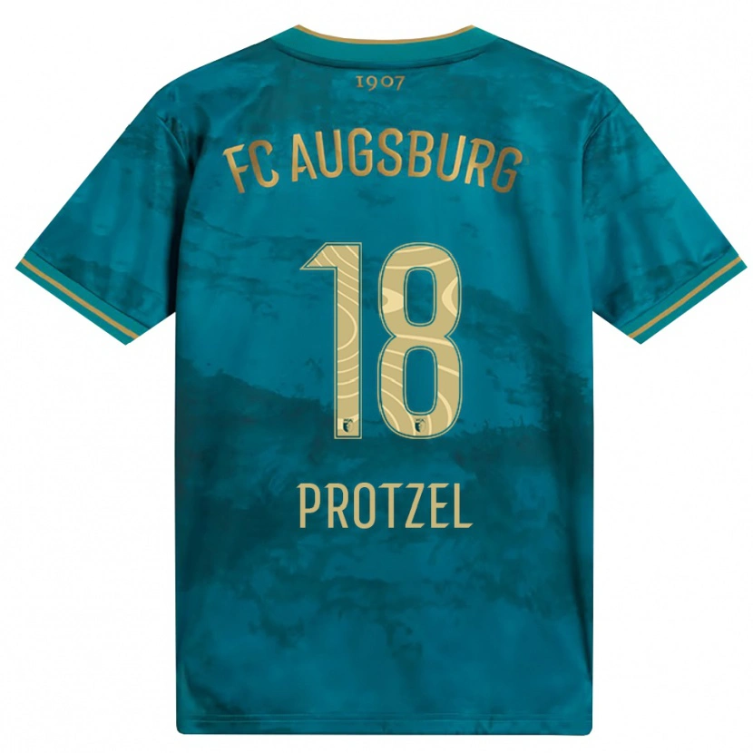 Danxen Kinderen Ann-Sophie Protzel #18 Groen Bruin Uitshirt Uittenue 2026/27 T-Shirt België