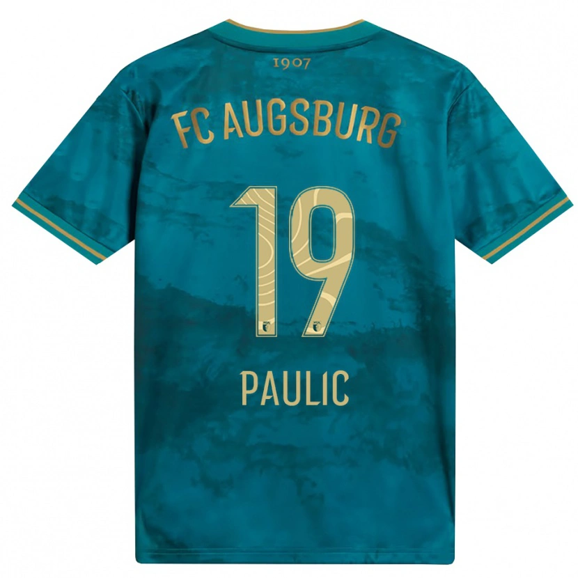 Danxen Kinderen Anthony Paulic #19 Groen Bruin Uitshirt Uittenue 2026/27 T-Shirt België
