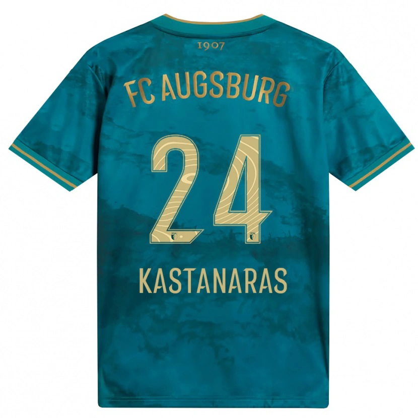 Danxen Kinderen Thomas Kastanaras #24 Groen Bruin Uitshirt Uittenue 2026/27 T-Shirt België