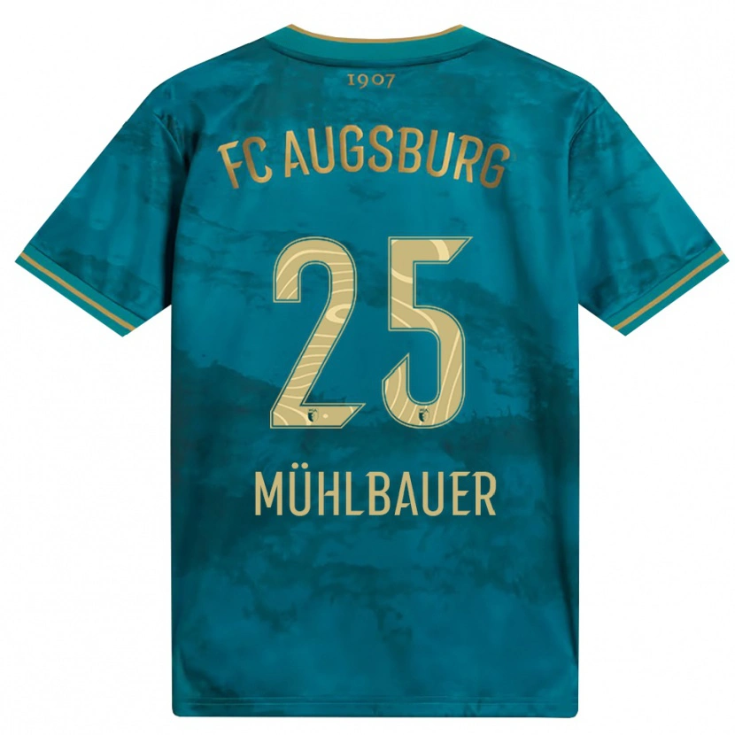 Danxen Kinderen Simon Mühlbauer #25 Groen Bruin Uitshirt Uittenue 2026/27 T-Shirt België