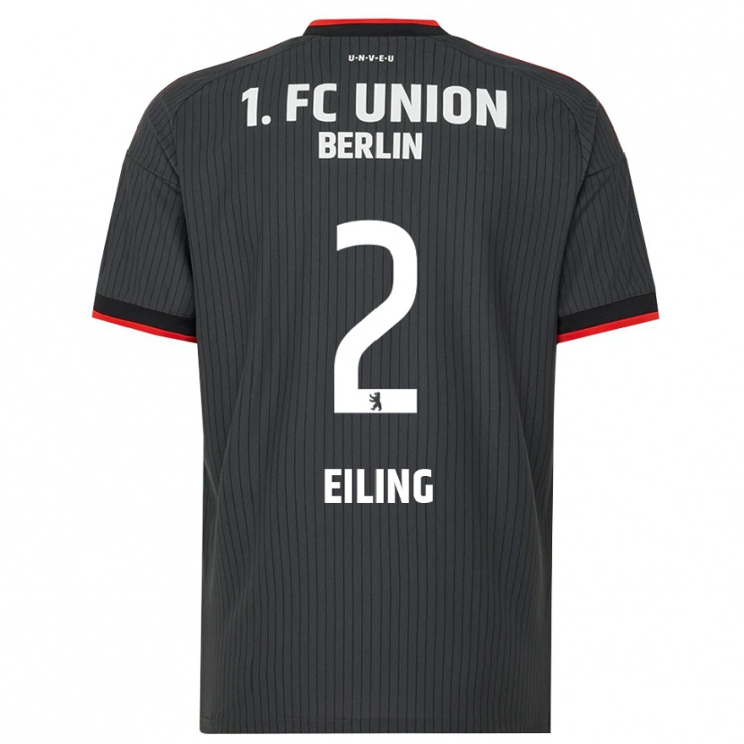Danxen Kinderen Phillip Eiling #2 Zwart Wit Rood Uitshirt Uittenue 2026/27 T-Shirt België