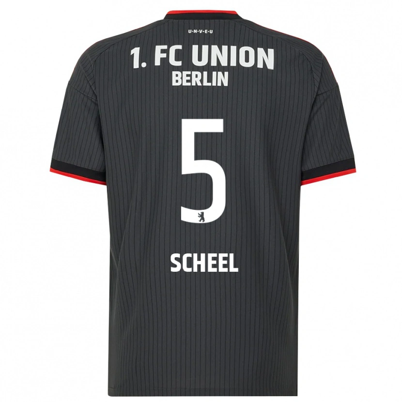 Danxen Kinderen Luca Scheel #5 Zwart Wit Rood Uitshirt Uittenue 2026/27 T-Shirt België