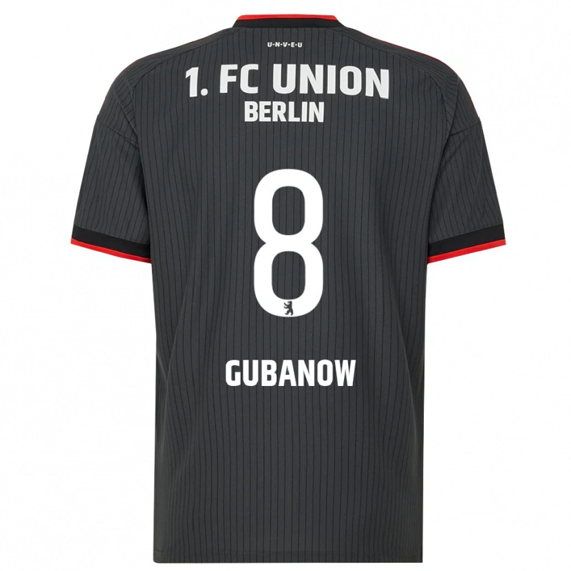 Danxen Kinderen Oskar Gubanow #8 Zwart Wit Rood Uitshirt Uittenue 2026/27 T-Shirt België