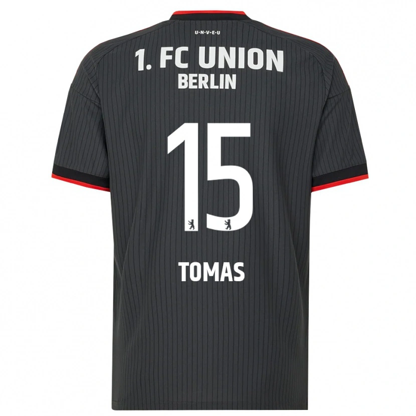 Danxen Kinderen Milos Tomas #15 Zwart Wit Rood Uitshirt Uittenue 2026/27 T-Shirt België