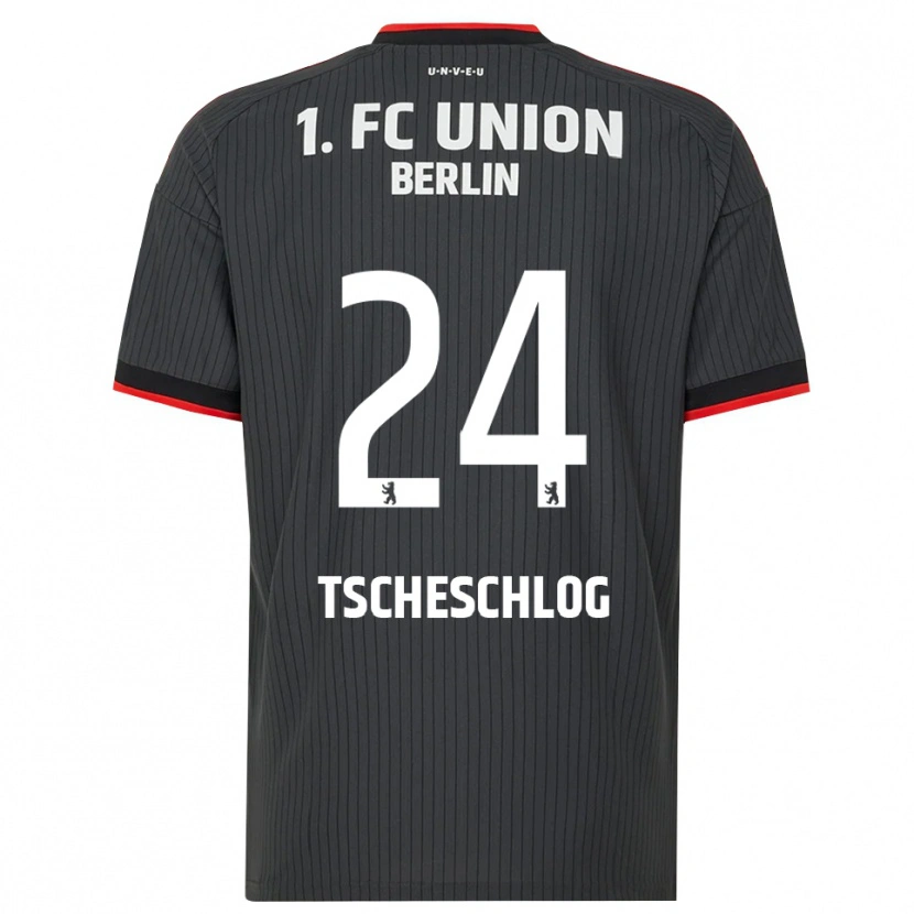 Danxen Kinderen Jonas Tscheschlog #24 Zwart Wit Rood Uitshirt Uittenue 2026/27 T-Shirt België