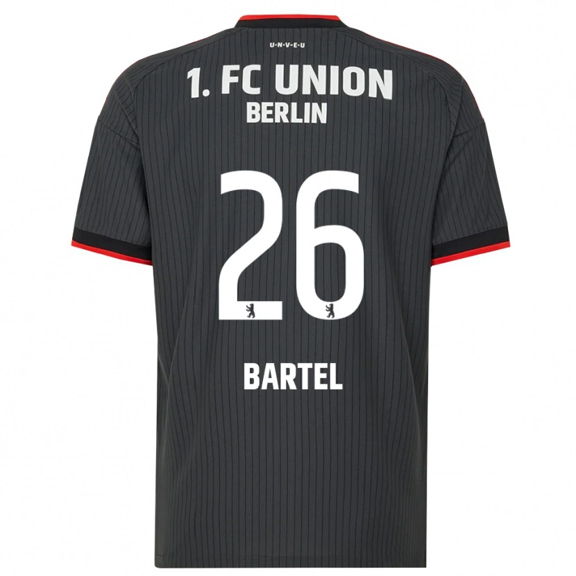 Danxen Kinderen Oskar Bartel #26 Zwart Wit Rood Uitshirt Uittenue 2026/27 T-Shirt België