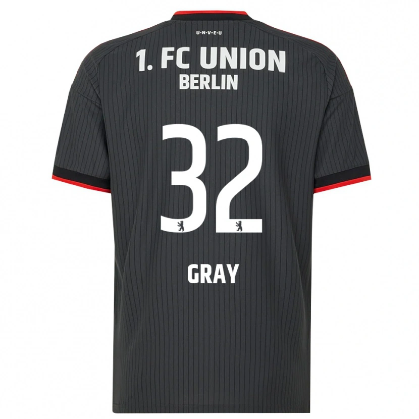 Danxen Kinderen Mekhi Gray #32 Zwart Wit Rood Uitshirt Uittenue 2026/27 T-Shirt België
