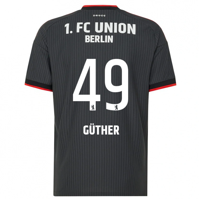Danxen Kinderen Linus Güther #49 Zwart Wit Rood Uitshirt Uittenue 2026/27 T-Shirt België