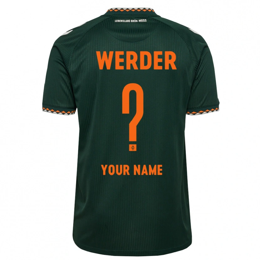 Danxen Kinderen Uw Naam #0 Donkergroen Oranje Wit Uitshirt Uittenue 2026/27 T-Shirt België