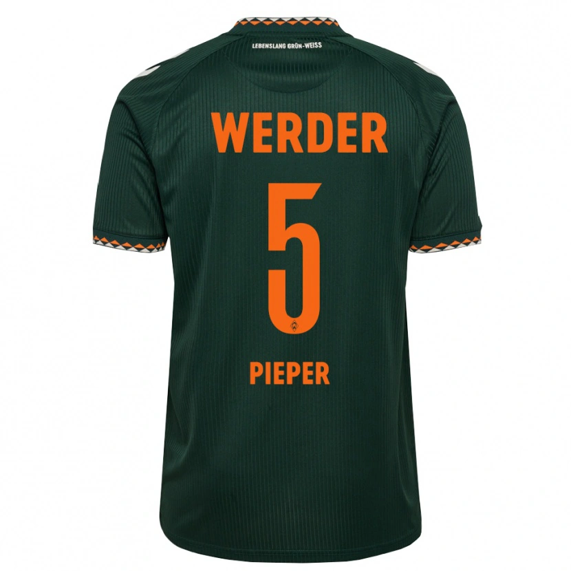 Danxen Kinderen Amos Pieper #5 Donkergroen Oranje Wit Uitshirt Uittenue 2026/27 T-Shirt België