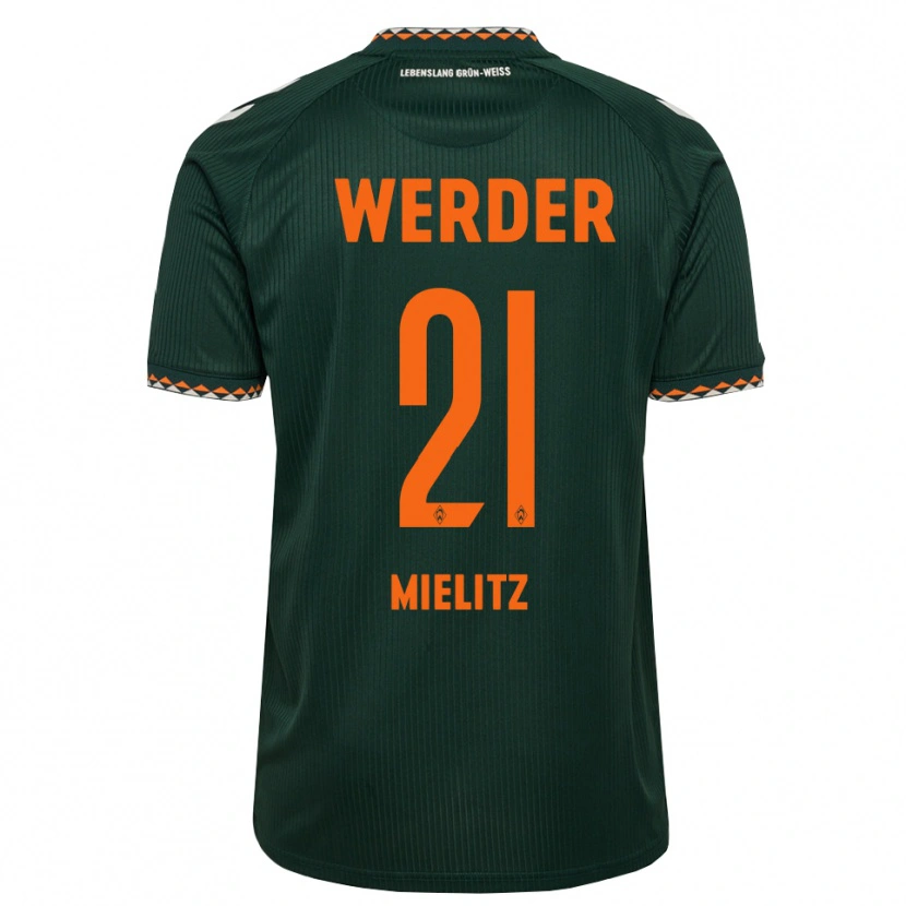 Danxen Kinderen Sebastian Mielitz #21 Donkergroen Oranje Wit Uitshirt Uittenue 2026/27 T-Shirt België