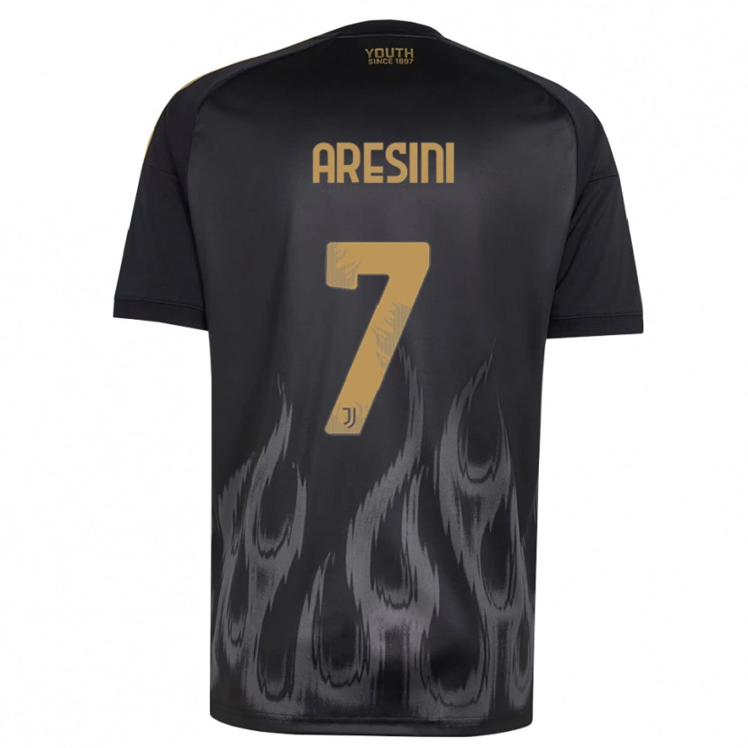 Danxen Kinderen Raffaele Aresini #7 Zwart Bruin Thuisshirt Derde Tenue 2026/27 T-Shirt België