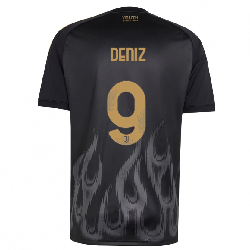 Danxen Kinderen Esad Deniz #9 Zwart Bruin Thuisshirt Derde Tenue 2026/27 T-Shirt België