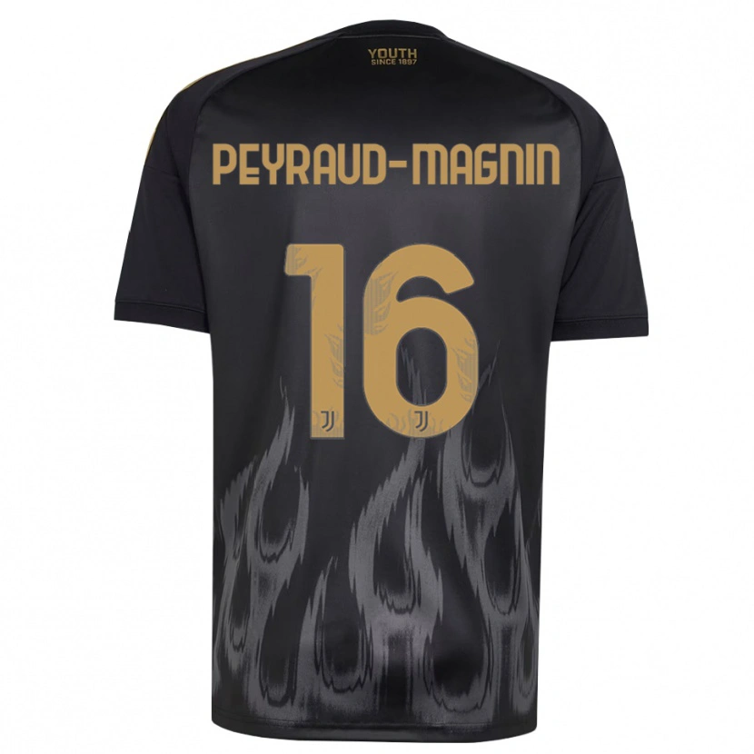 Danxen Kinderen Pauline Peyraud-Magnin #16 Zwart Bruin Thuisshirt Derde Tenue 2026/27 T-Shirt België
