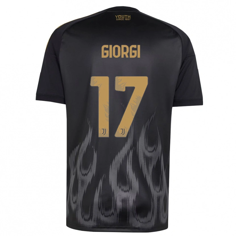 Danxen Kinderen Lorenzo Giorgi #17 Zwart Bruin Thuisshirt Derde Tenue 2026/27 T-Shirt België