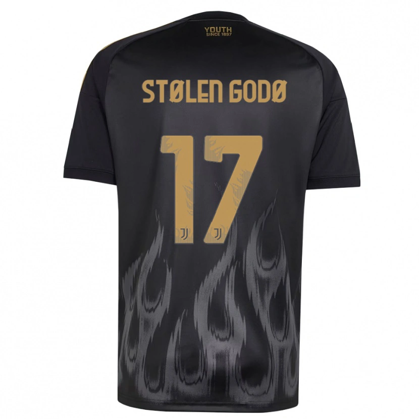 Danxen Kinderen Emma Stølen Godø #17 Zwart Bruin Thuisshirt Derde Tenue 2026/27 T-Shirt België