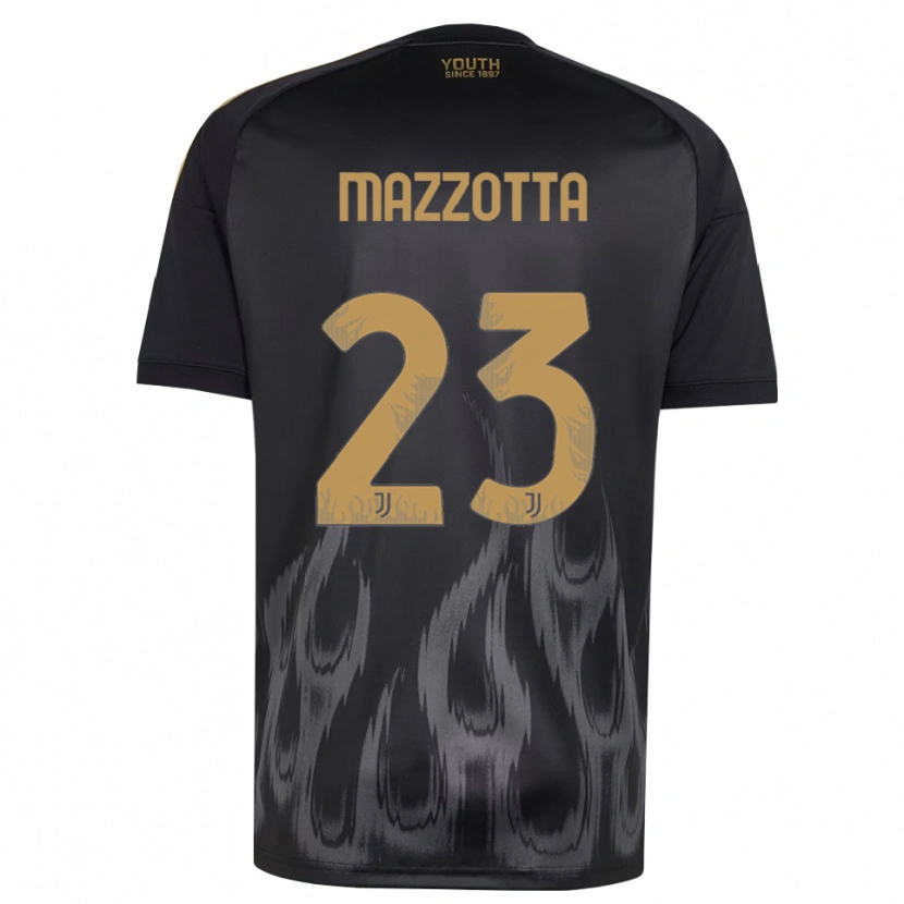 Danxen Kinderen Raphael Mazzotta #23 Zwart Bruin Thuisshirt Derde Tenue 2026/27 T-Shirt België