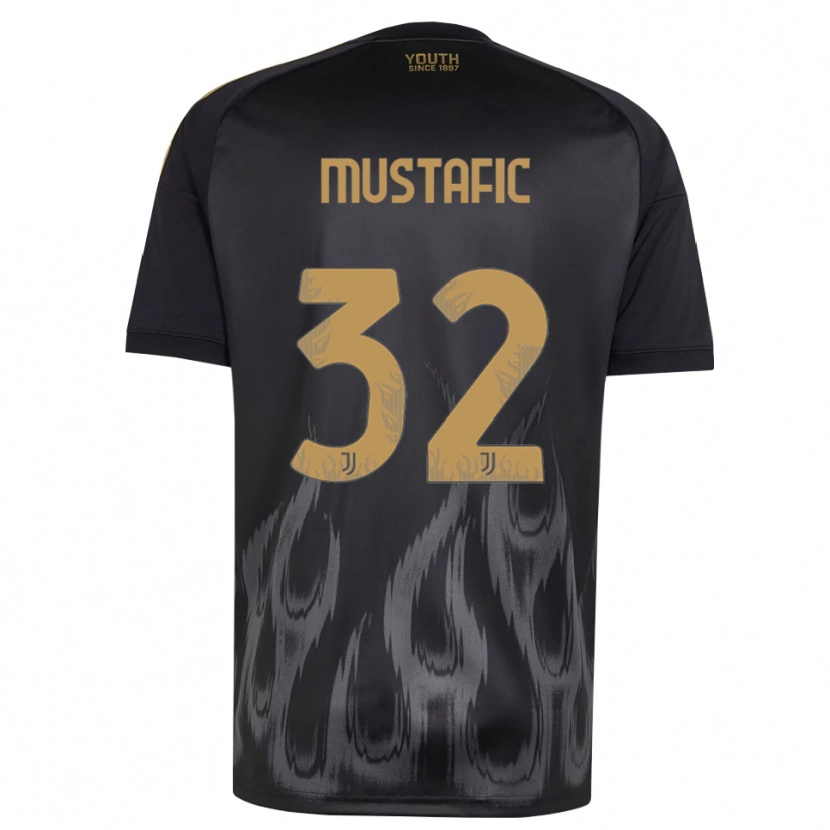 Danxen Kinderen Emma Mustafic #32 Zwart Bruin Thuisshirt Derde Tenue 2026/27 T-Shirt België
