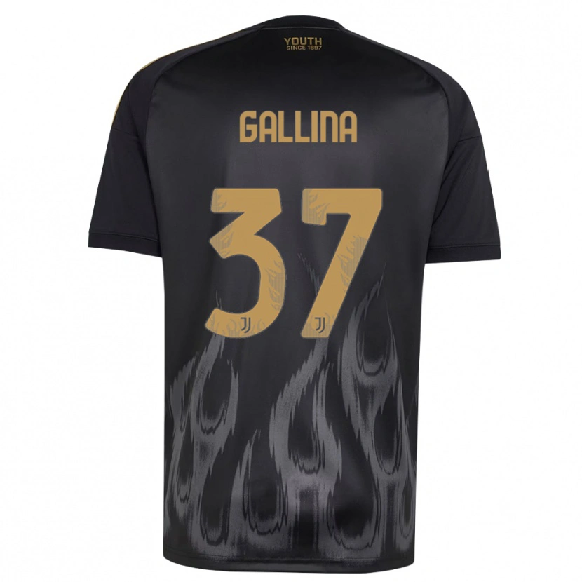 Danxen Kinderen Arianna Gallina #37 Zwart Bruin Thuisshirt Derde Tenue 2026/27 T-Shirt België