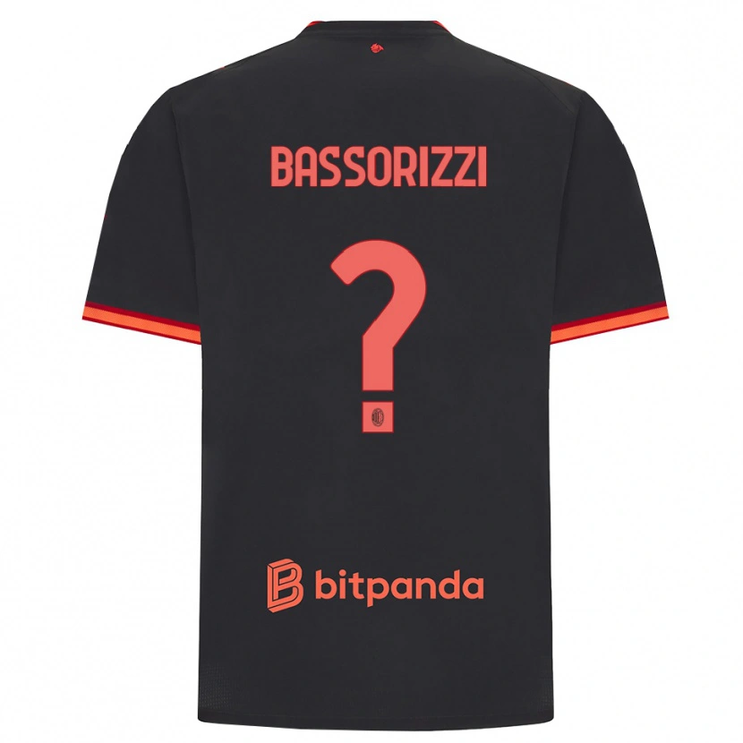 Danxen Kinderen Carlo Bassorizzi #0 Zwart Rood Thuisshirt Derde Tenue 2026/27 T-Shirt België