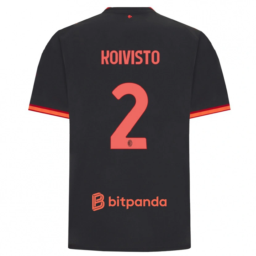 Danxen Kinderen Emma Koivisto #2 Zwart Rood Thuisshirt Derde Tenue 2026/27 T-Shirt België