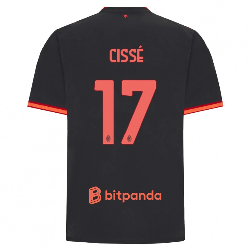 Danxen Kinderen Maiga-Hamadoun Cissé #17 Zwart Rood Thuisshirt Derde Tenue 2026/27 T-Shirt België
