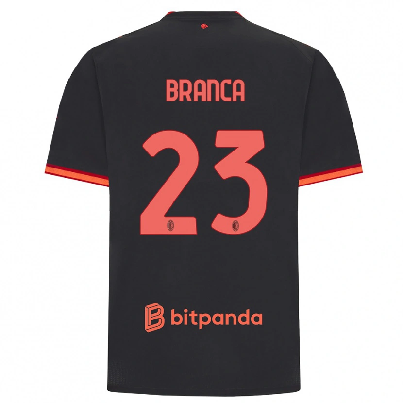 Danxen Kinderen Simone Branca #23 Zwart Rood Thuisshirt Derde Tenue 2026/27 T-Shirt België