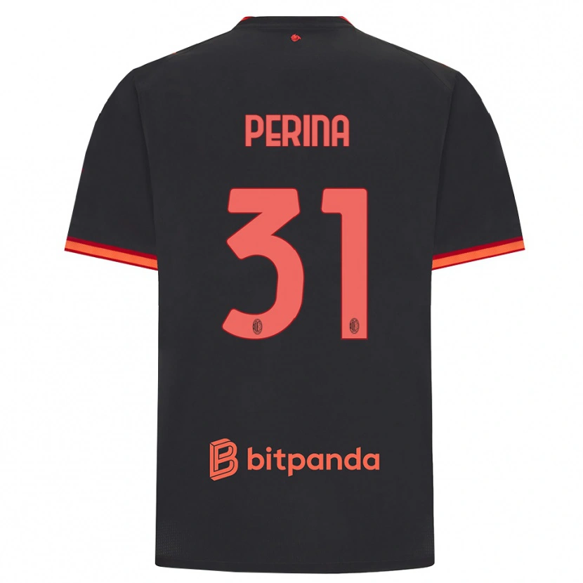 Danxen Kinderen Gioele Perina #31 Zwart Rood Thuisshirt Derde Tenue 2026/27 T-Shirt België