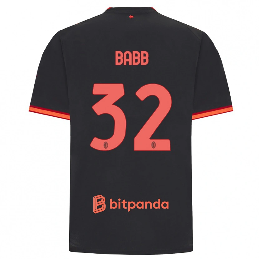 Danxen Kinderen Selena Delia Babb #32 Zwart Rood Thuisshirt Derde Tenue 2026/27 T-Shirt België