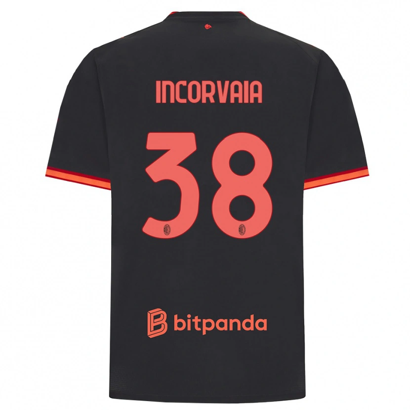 Danxen Kinderen Giovanni Incorvaia #38 Zwart Rood Thuisshirt Derde Tenue 2026/27 T-Shirt België