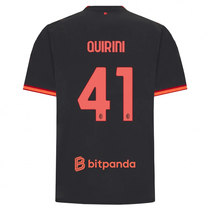 Danxen Kinderen Ettore Quirini #41 Zwart Rood Thuisshirt Derde Tenue 2026/27 T-Shirt België