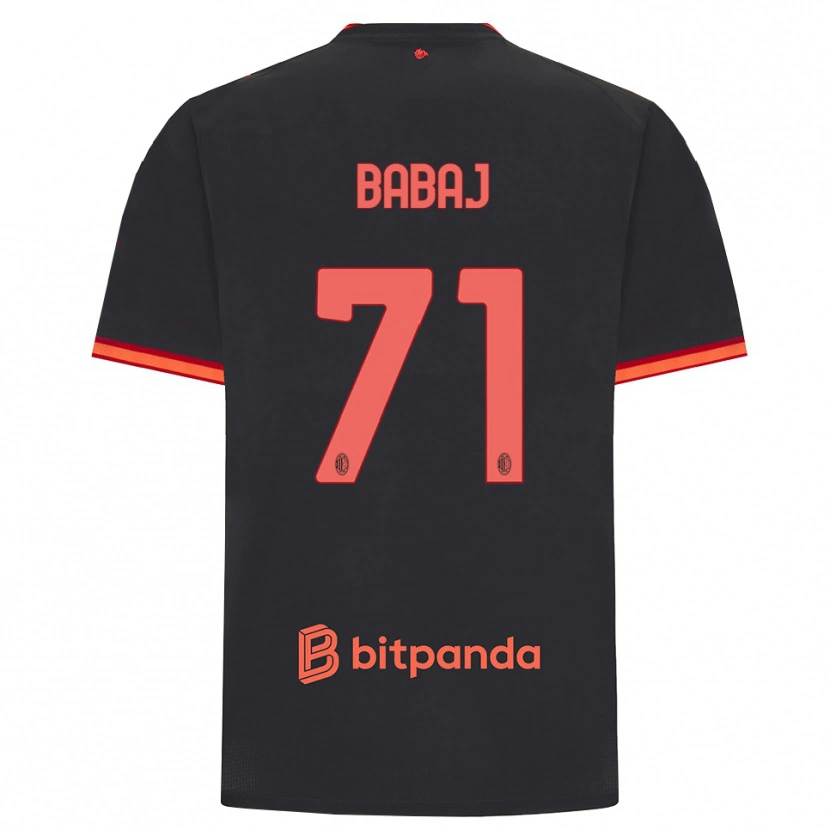 Danxen Kinderen Aron Babaj #71 Zwart Rood Thuisshirt Derde Tenue 2026/27 T-Shirt België