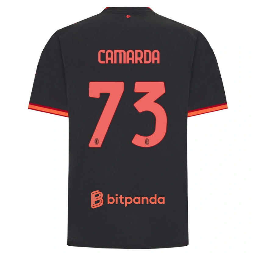 Danxen Kinderen Francesco Camarda #73 Zwart Rood Thuisshirt Derde Tenue 2026/27 T-Shirt België