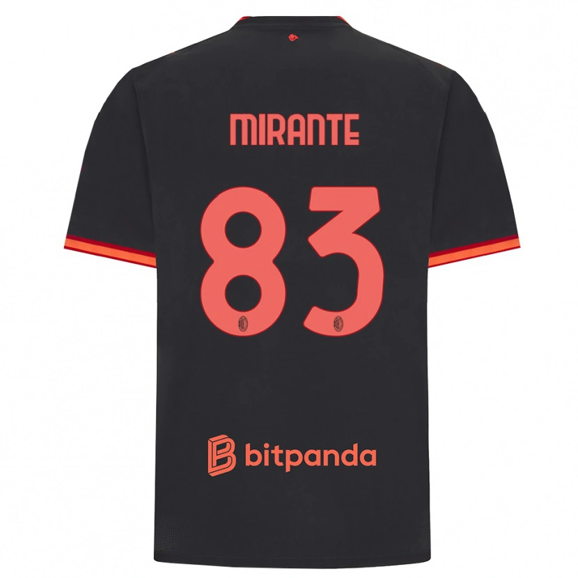 Danxen Kinderen Antonio Mirante #83 Zwart Rood Thuisshirt Derde Tenue 2026/27 T-Shirt België
