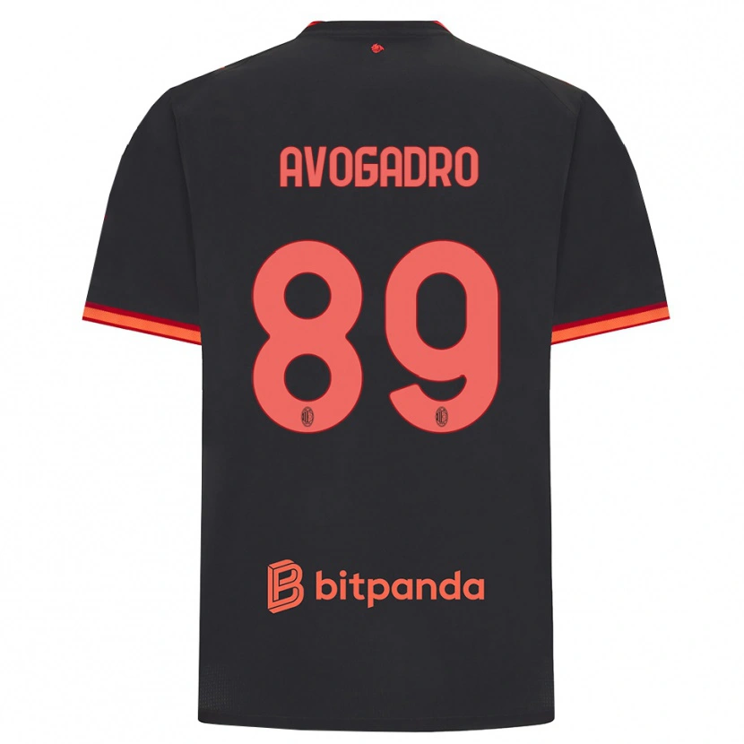 Danxen Kinderen Pietro Avogadro #89 Zwart Rood Thuisshirt Derde Tenue 2026/27 T-Shirt België