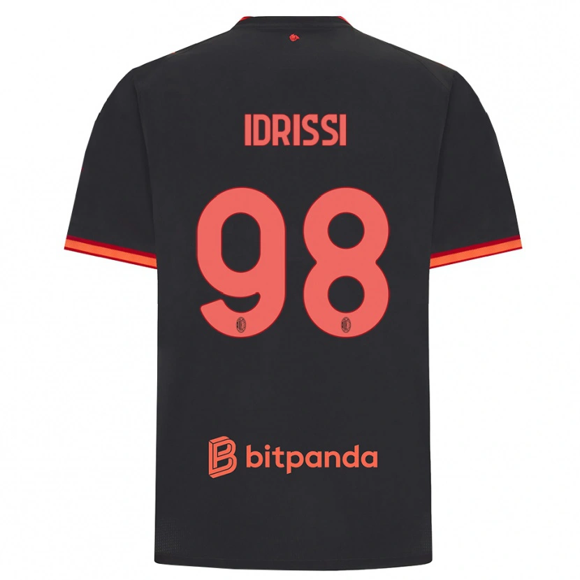 Danxen Kinderen Yahya Idrissi #98 Zwart Rood Thuisshirt Derde Tenue 2026/27 T-Shirt België