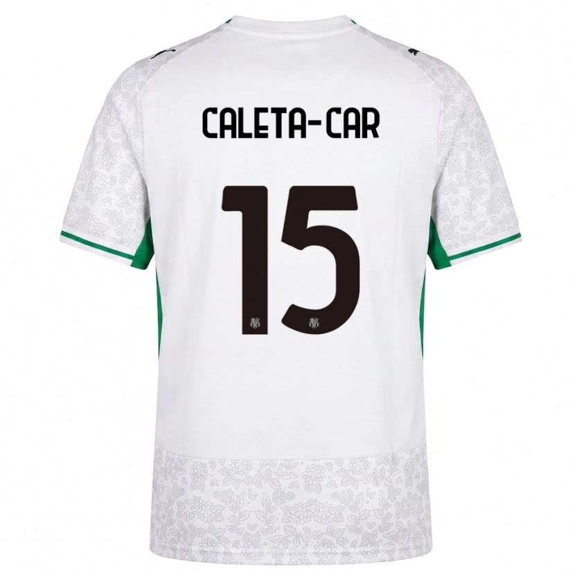 Danxen Heren Duje Caleta-Car #15 Wit Zwart Groen Uitshirt Uittenue 2026/27 T-Shirt België