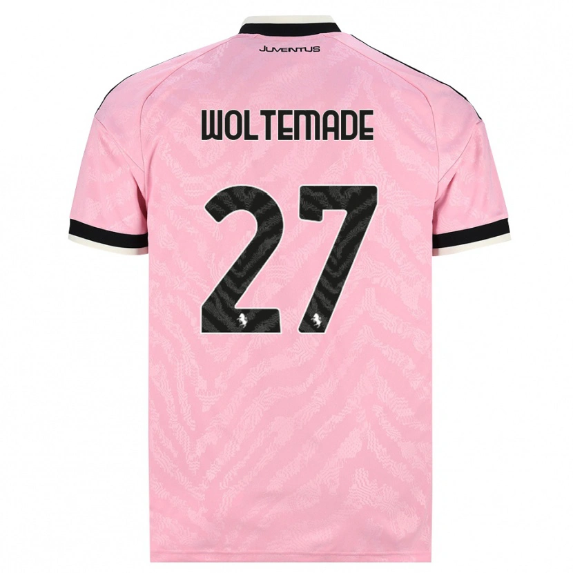Danxen Heren Nick Woltemade #27 Roze Zwart Uitshirt Uittenue 2026/27 T-Shirt België