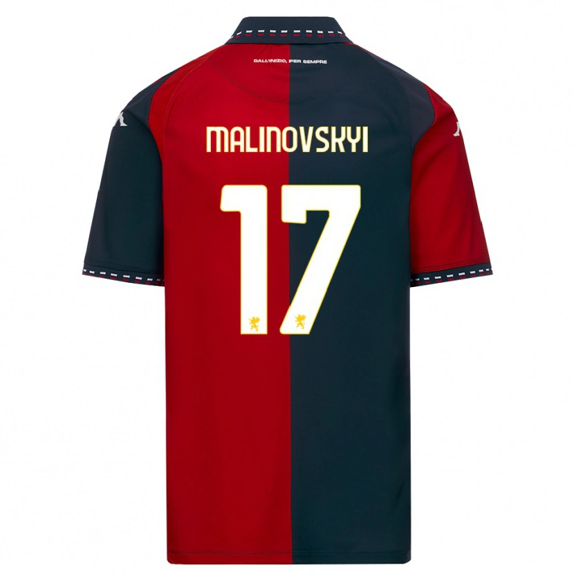 Danxen Heren Ruslan Malinovskyi #17 Rood Zwart Wit Thuisshirt Thuistenue 2026/27 T-Shirt België
