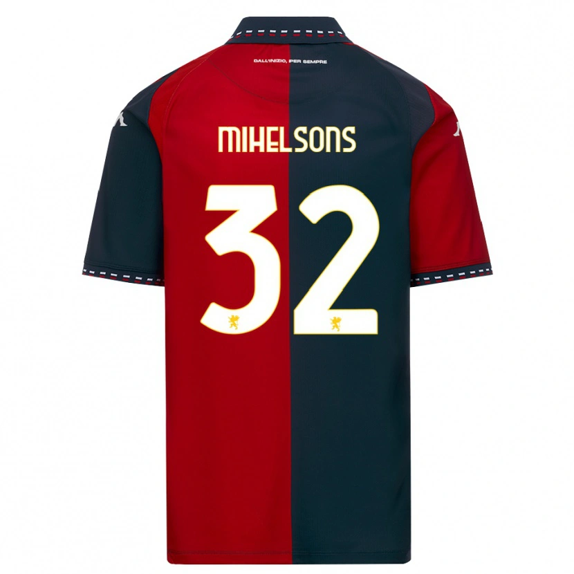 Danxen Heren Rendijs Mihelsons #32 Rood Zwart Wit Thuisshirt Thuistenue 2026/27 T-Shirt België