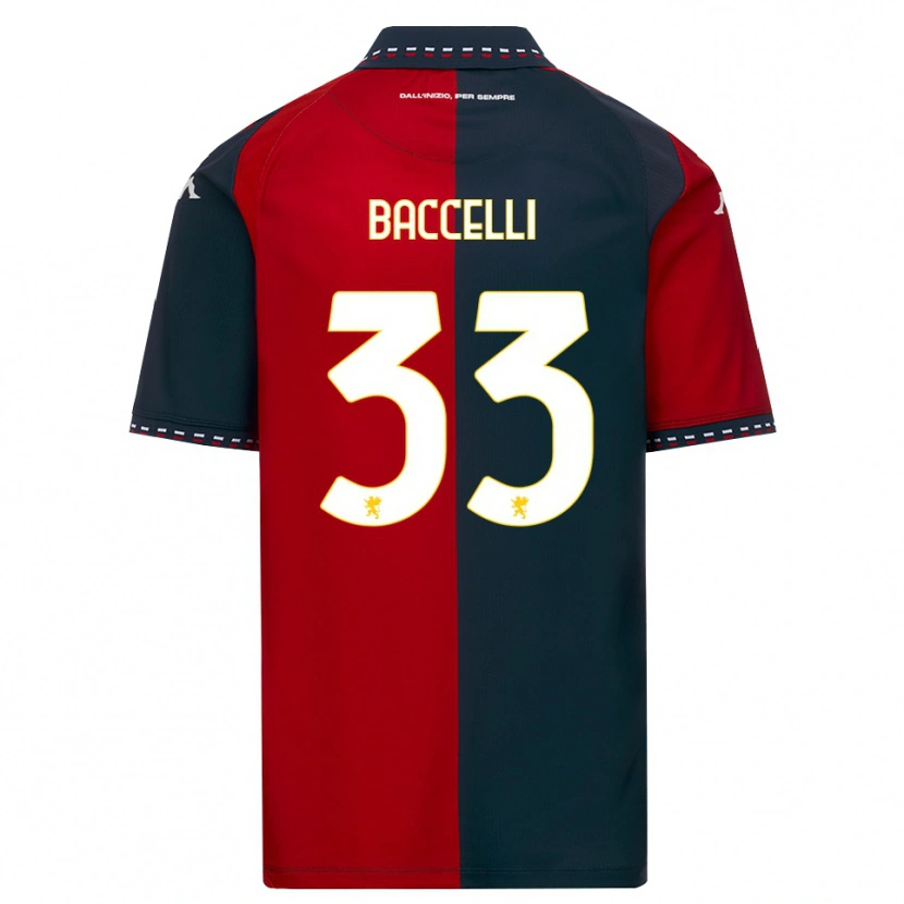 Danxen Heren Pietro Baccelli #33 Rood Zwart Wit Thuisshirt Thuistenue 2026/27 T-Shirt België