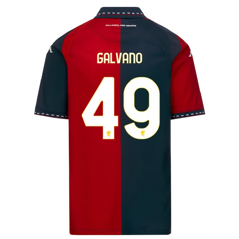 Danxen Heren Cristian Galvano #49 Rood Zwart Wit Thuisshirt Thuistenue 2026/27 T-Shirt België
