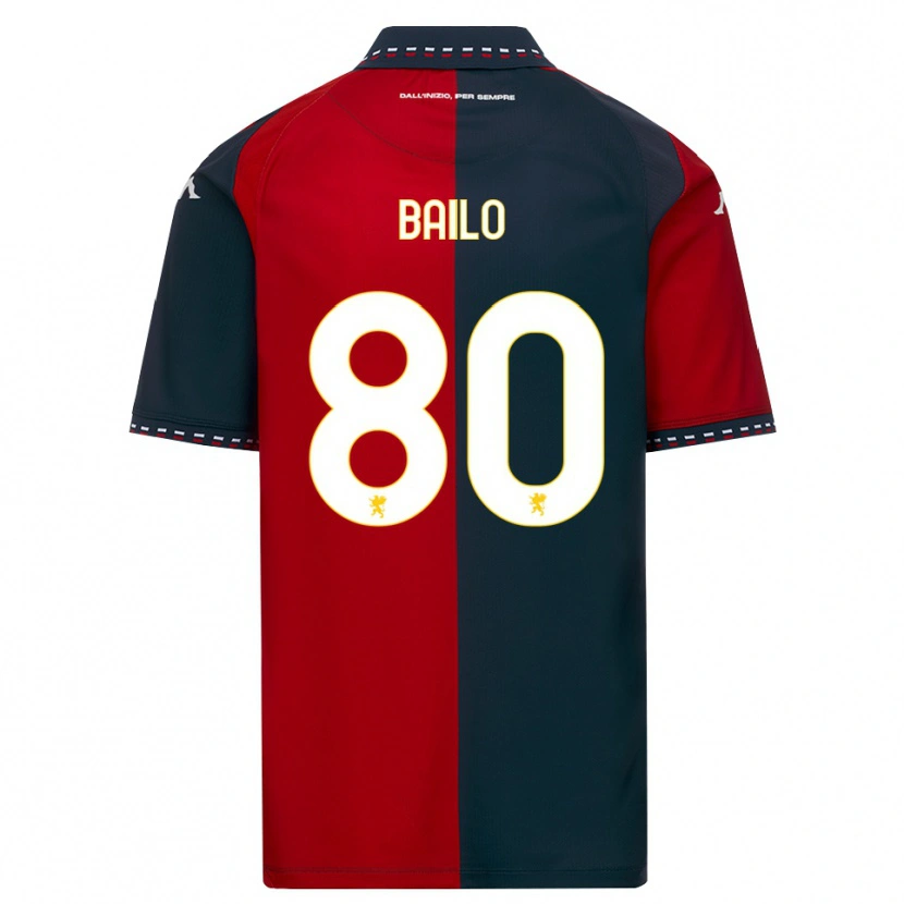 Danxen Heren Giorgio Bailo #80 Rood Zwart Wit Thuisshirt Thuistenue 2026/27 T-Shirt België