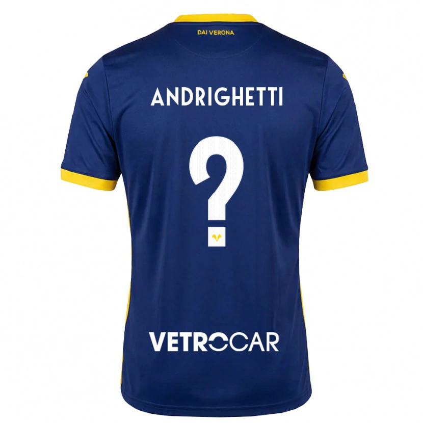 Danxen Heren Emanuele Andrighetti #0 Koninklijk Blauw Geel Wit Thuisshirt Thuistenue 2026/27 T-Shirt België
