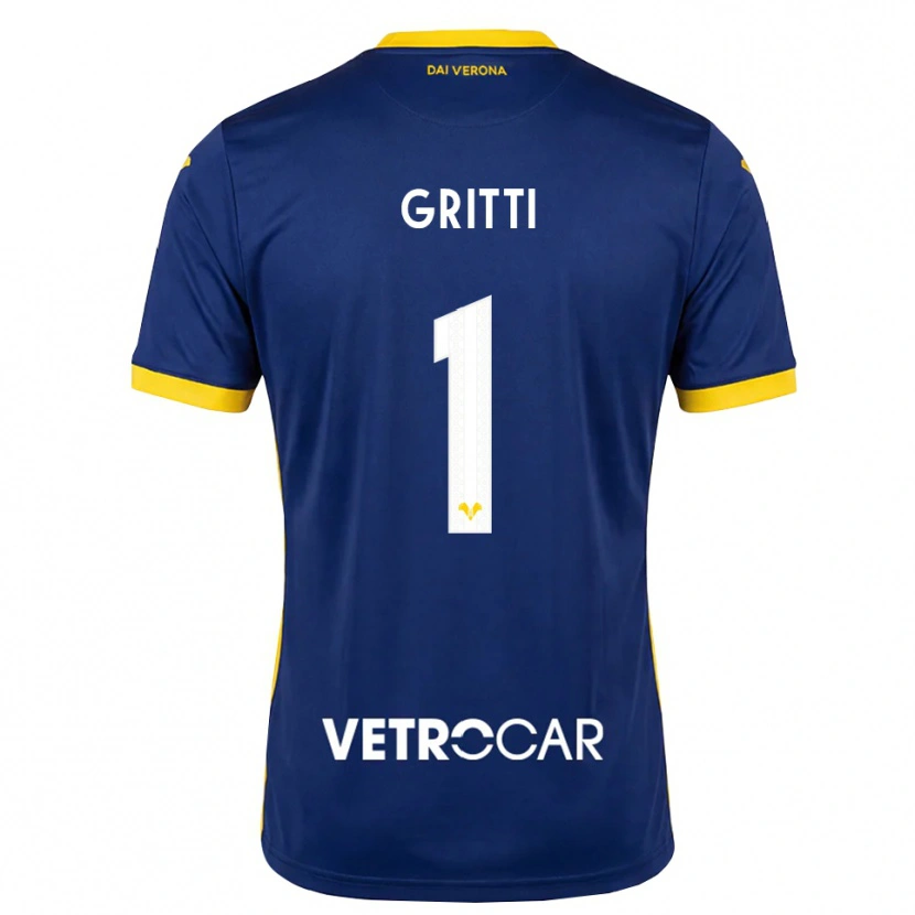 Danxen Heren Alessia Gritti #1 Koninklijk Blauw Geel Wit Thuisshirt Thuistenue 2026/27 T-Shirt België