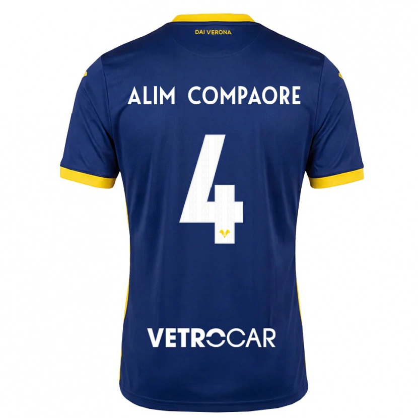Danxen Heren Abdul Alim Compaore #4 Koninklijk Blauw Geel Wit Thuisshirt Thuistenue 2026/27 T-Shirt België