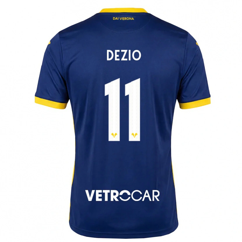 Danxen Heren Alessandro Dezio #11 Koninklijk Blauw Geel Wit Thuisshirt Thuistenue 2026/27 T-Shirt België