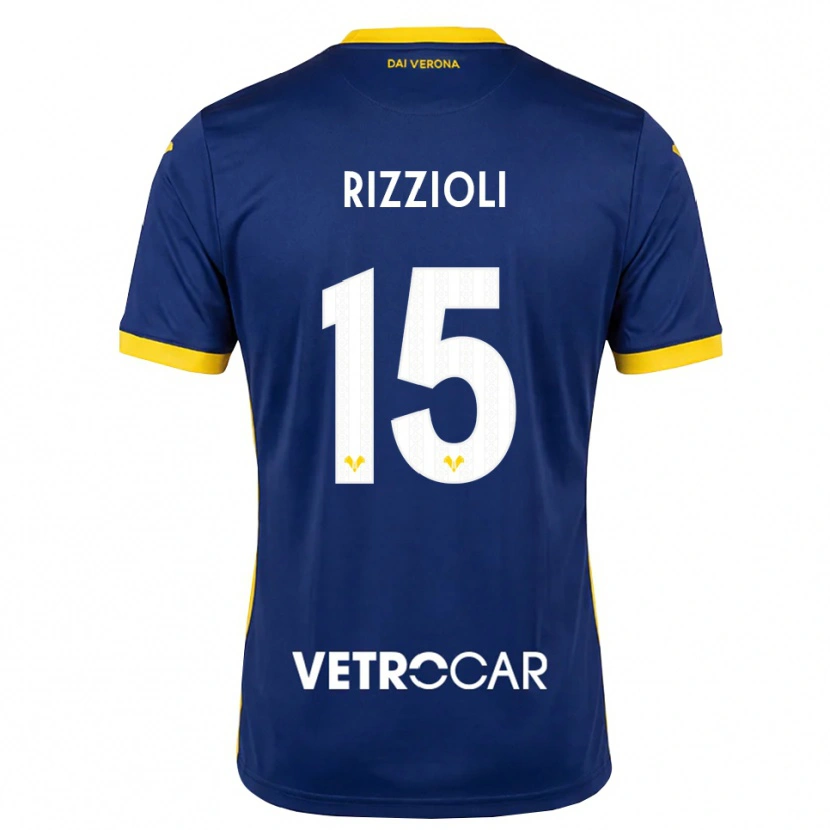 Danxen Heren Gaia Rizzioli #15 Koninklijk Blauw Geel Wit Thuisshirt Thuistenue 2026/27 T-Shirt België