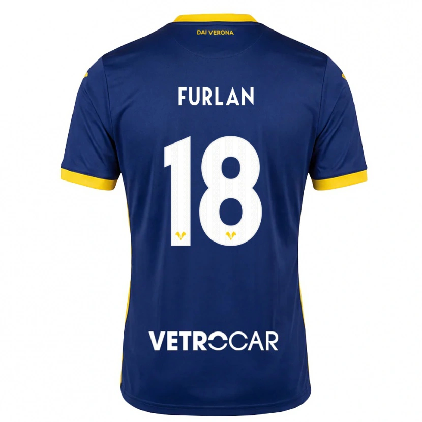 Danxen Heren David Furlan #18 Koninklijk Blauw Geel Wit Thuisshirt Thuistenue 2026/27 T-Shirt België